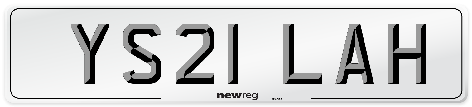 YS21 LAH Number Plate from New Reg